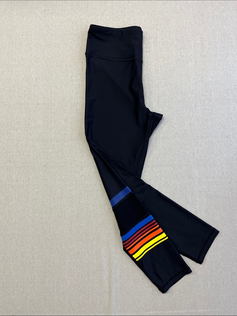 C&C California Rainbow Stripe Leggings Womenās XL High Rise Activewear